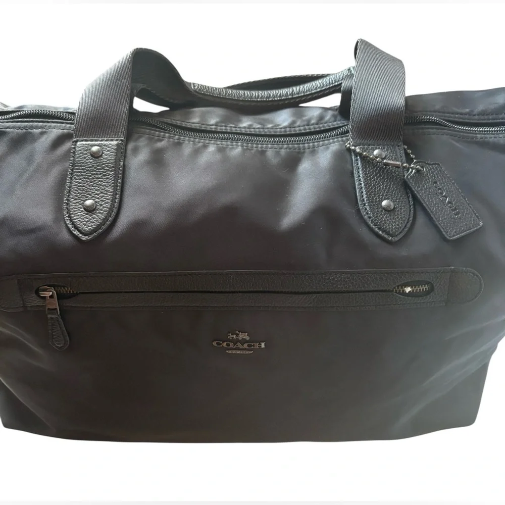Coach Weekender Men’s 2-Way Boston Bag Nylon Leather Trim